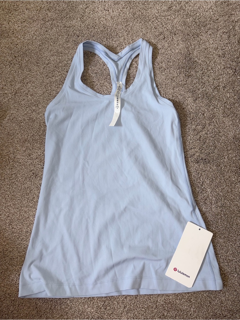 Lululemon Blue Nulu Racerback Tank